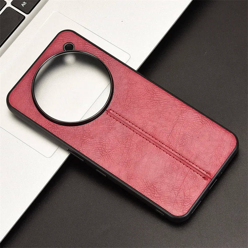 Premium PU Leather Shockproof Matte Phone Case - Durable Hard Cover