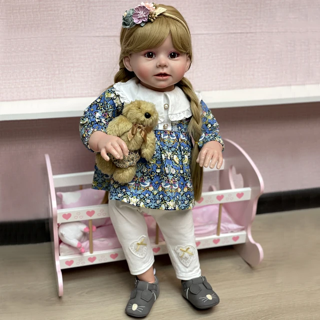 26 Inch Bonnie Bebé Reborn Dolls Handmade Lifelike Can Standing Toddler  Reborn D