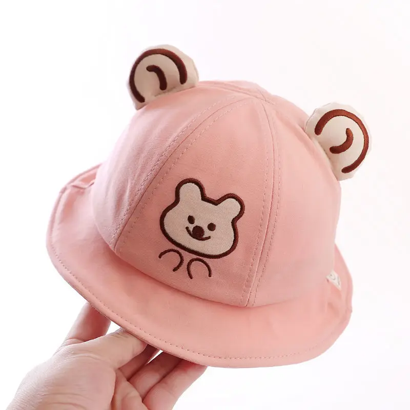 Summer Baby Bucket Hat Double-sided Beach Sun Hats Breathable Cartoon