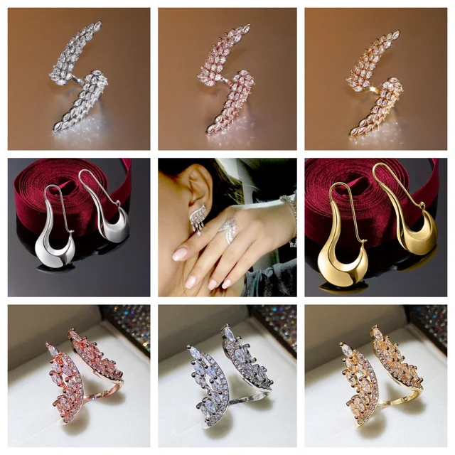 천상의 광채를 선보이는 화려한 천사 날개 귀걸이: 2024 여성용 스터드 귀걸이