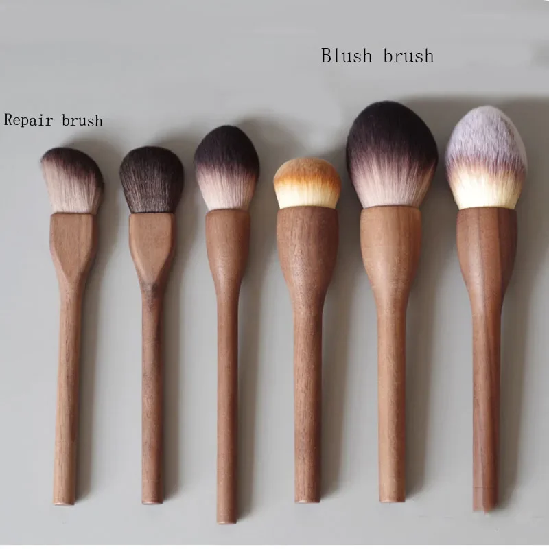 Makeup Brush Wood Walnut Large Retro Powder Brushes Honey Loose Super Soft Beauty Gift Girlfriend Make Up Tool makeup brush set makeup brush makeup tool set makeup tool