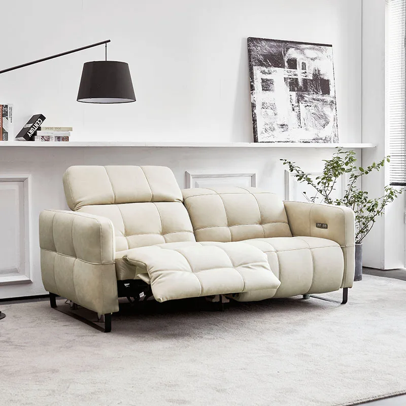 

Living Room Office Electric Sofa Lazy Recliner White Leather Floor Modern Sofa Luxury Accent Sillon Electrico Set Furnitures