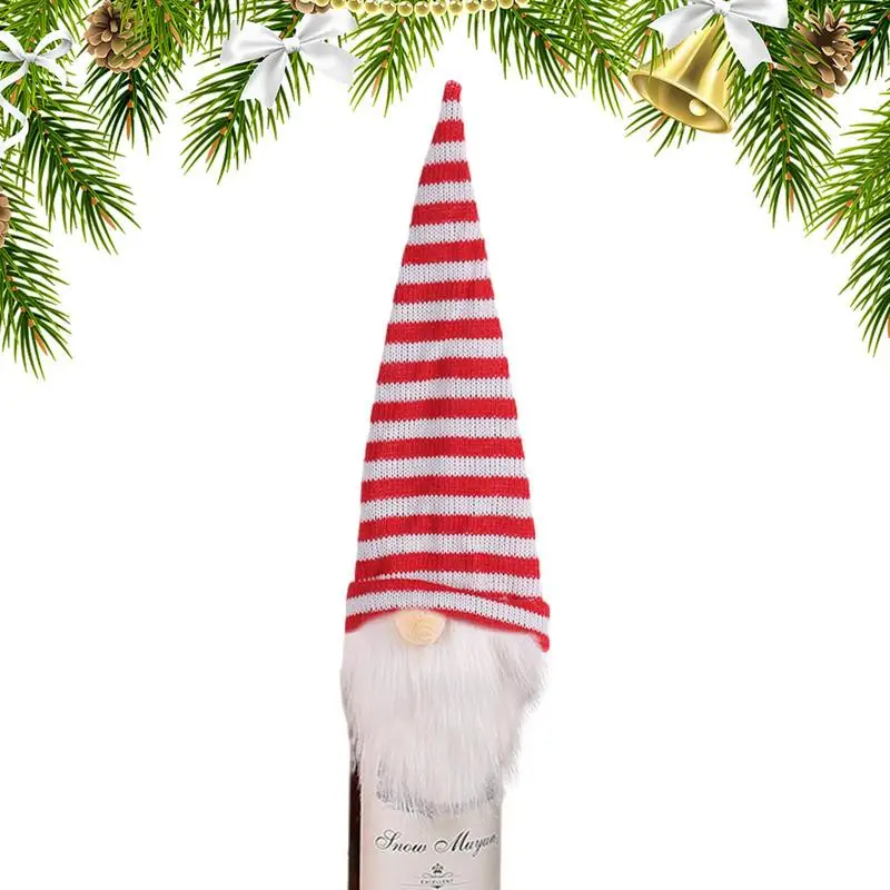 

New Year Gift Latest Gnome Faceless Wine Bottle Cover Christmas Decorations For Home Dinner Table Decor
