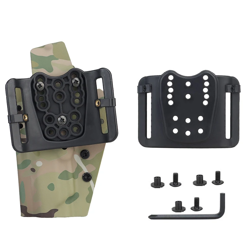 

Tactical Kydex Holster Waist Belt Loop Paddle Multi-holes Quick Pull Holster Adapter for Gun Case Magazine Pouch Accessories