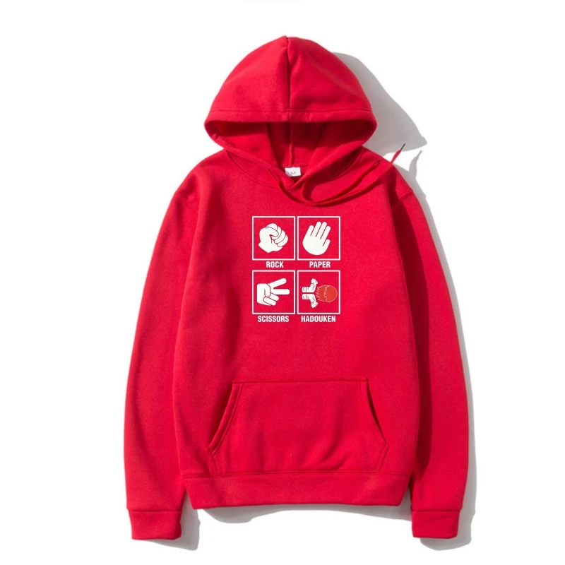

Rock Paper Scissors Hadouken Funny Mens Unisex Outerwear Casual Hoody