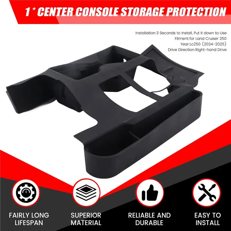 A70X-자동차 보호 슬리브 기어 커버 센터 콘솔 보관함 (토요타 랜드크루저 250 FJ250 LC250 프라도 1958 2024 RHD 용)