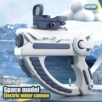2024 New Electric Water Gun Toys For Children Small Cartoon Space Electric Blue Pink Water Gun Automatic Spraying Water Kid Toys 1
