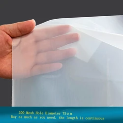 Premium Food Grade Nylon Filter Mesh Fabric - Fine Mesh for Kitchen, Water, and Oil Filtration (200 Mesh 75Micron)