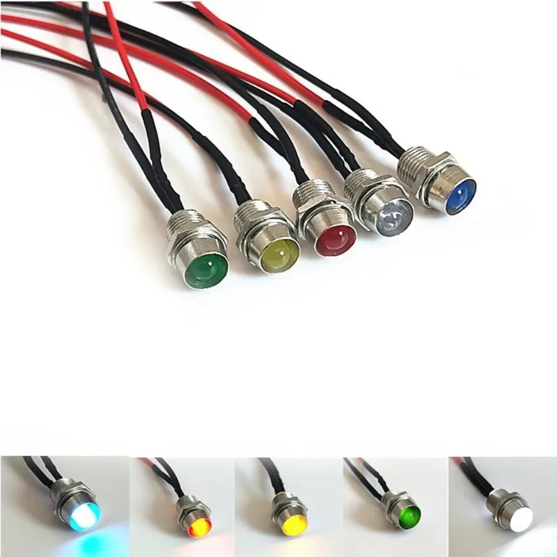 10pcs 5mm Pre-Wired Emitting Diodes with Resistance Bulb Lights 3V 5V6V9V 12V 24V 36V 48V 60V 110V 220V (Color : Yellow, Size : 30V36V40V