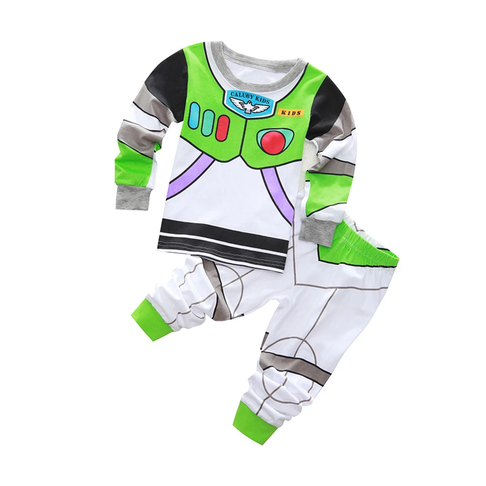 thumbnail image 5 of Conjunto de 2 piezas de pijama de manga larga para niños, ropa informal con estampado de dibujos animados de Disney, Toy Story, Buzz Lightyear, Woody, Jessie, 5 of 5