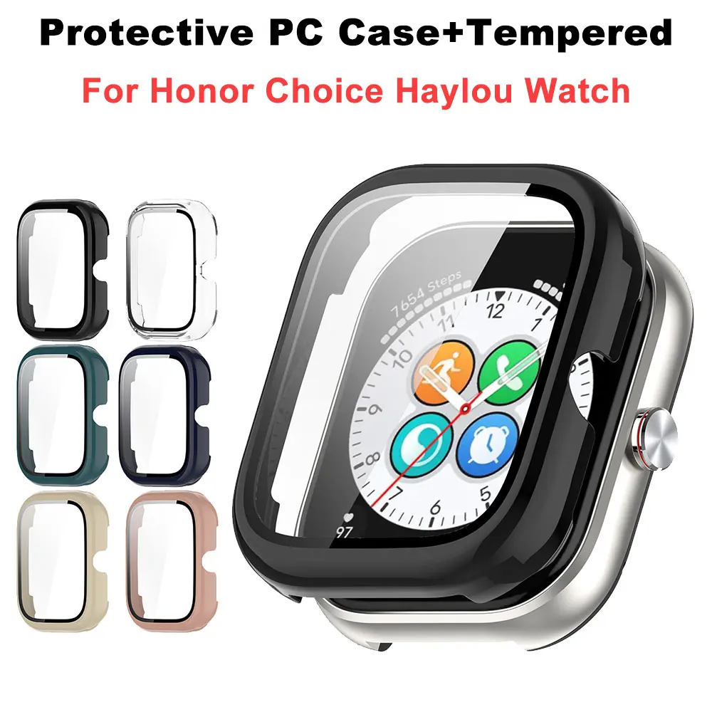 Durable Tempered Glass Watch Case with Screen Protector and Dustproof Frame