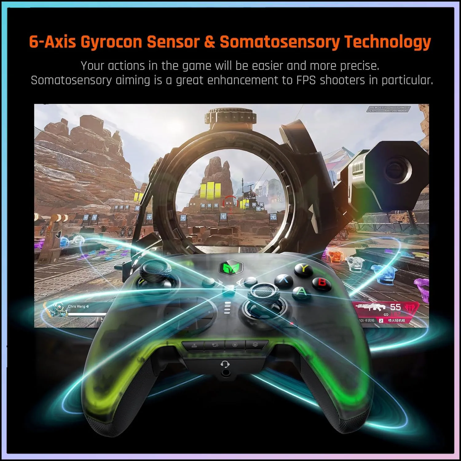 BIGBIG WON Rainbow 2 Pro Elite Gaming Controller Wireless Connect 