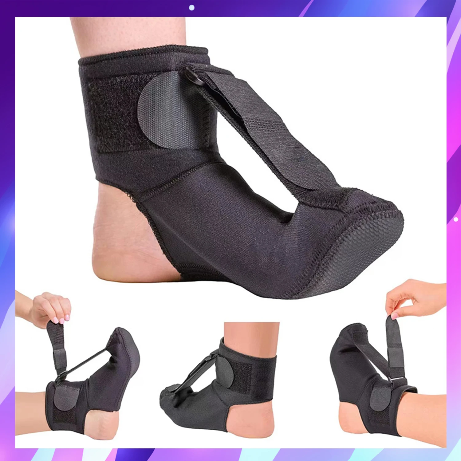 

Adult Male Female Foot Massage Instrument, Foot Drop Orthotics with Night Splint Brace for Plantar Fasciitis and Foot Support