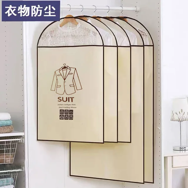 Otthoni Tároló Ruhák Porálló Fedelet Mosható Öltönytárs Tárolótáska Áttetsző Ruházat Táska - Image 2