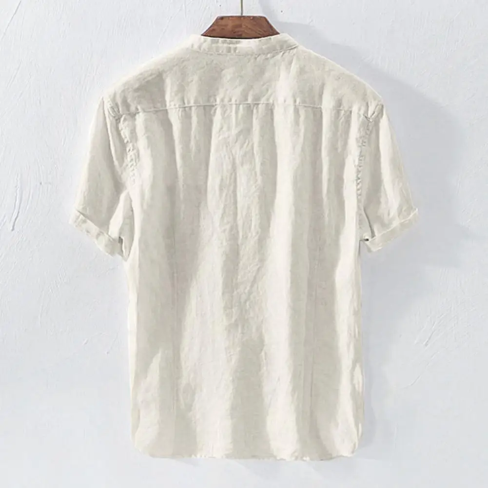 Summer Shirt Single-breasted Shirt Breathable Loose Single-breasted Top   Loose Top  for Dating