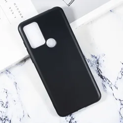 Black Soft Silicone Protective Case - Premium Quality TPU Cover for TCL 30 SE (305 306) (Black)