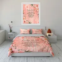 Ensemble de literie imprimé sur le thème des versets bibliques inspirants, décoration de chambre pour enfants et adultes, ensemble de literie exquis en trois pièces, cadeau 4