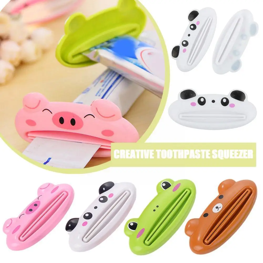 

1pc Toothpaste Tube Squeezer Cartoon Animal Plastic Press Manual Kid Toothpaste For Home Bathroom Bathroom Tools Supplies J4D9