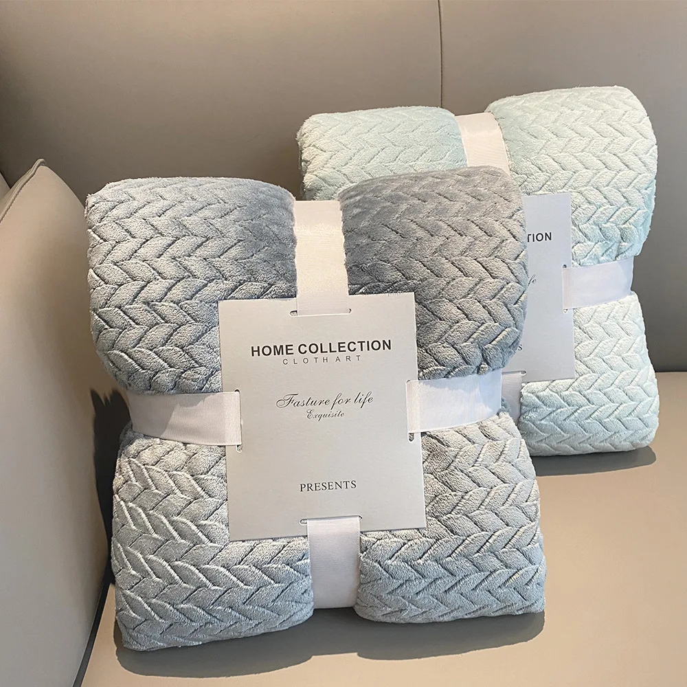 

Coral Fleece Blanket Wheat Grain Blanket Air Conditioning Blanket Thickened Nap Blanket Single Double Velvet Bed Sheet Blanket