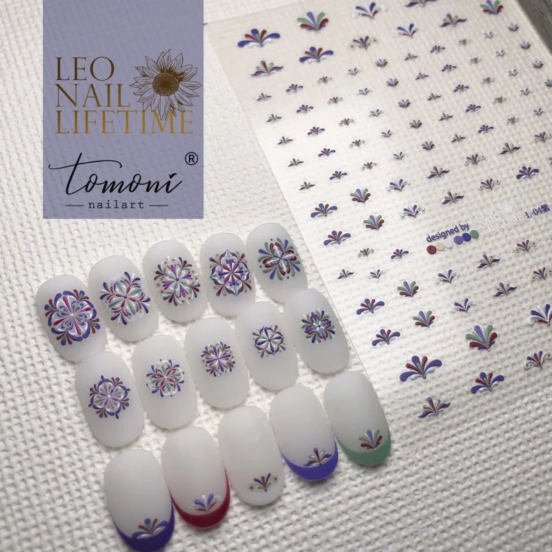

L04 Relief Leo & Cooperation Japanese Soft Color Nail Sticker Adhesive Nail Sticker Bohemian