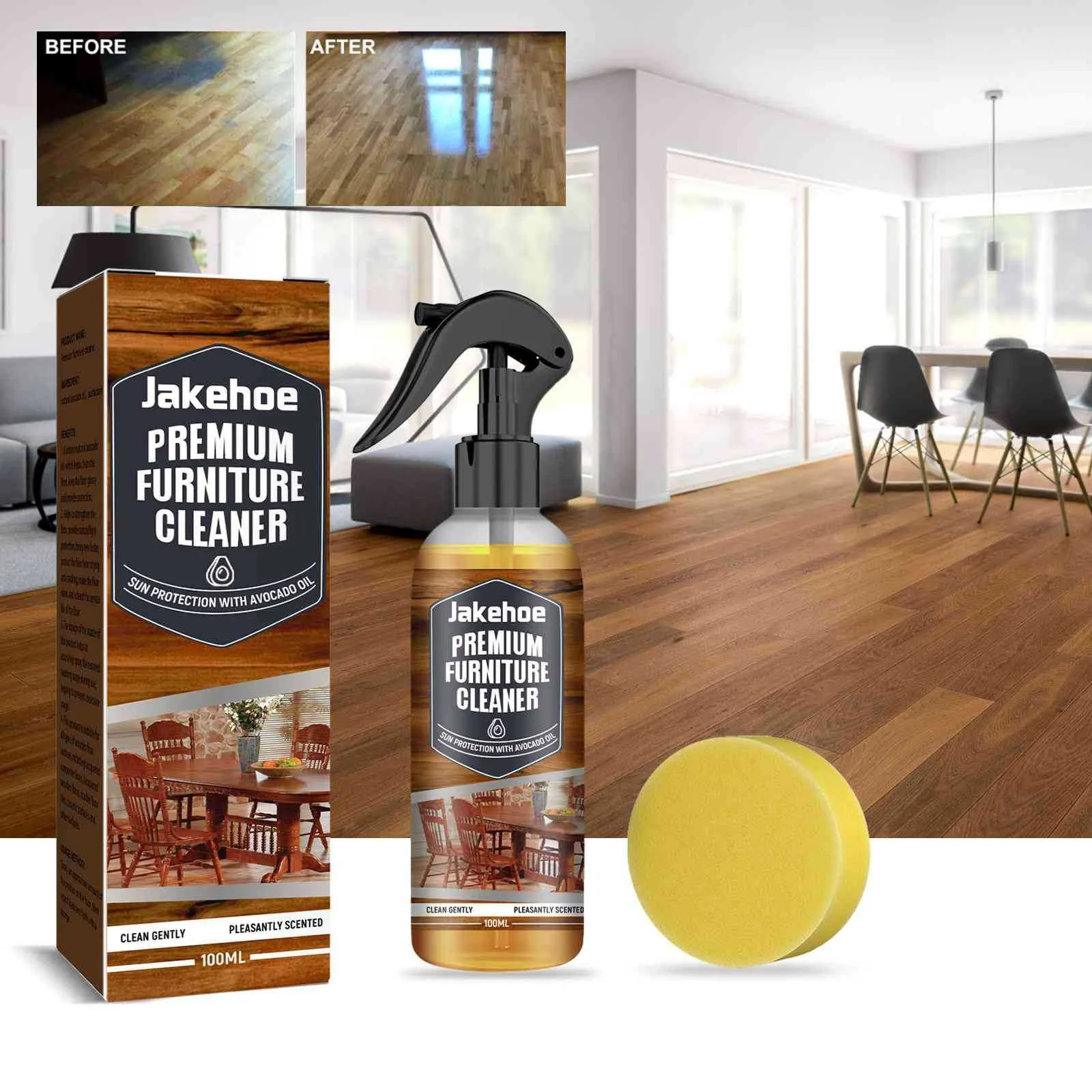 Jakehoe floor cleaner Wood floor marble decontamination brightening polishing cleaner