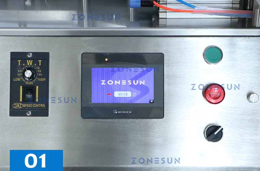 ZONESUN ZS-AFC7 Máquina de enchimento e tampagem de líquido de bomba magnética de bico único 