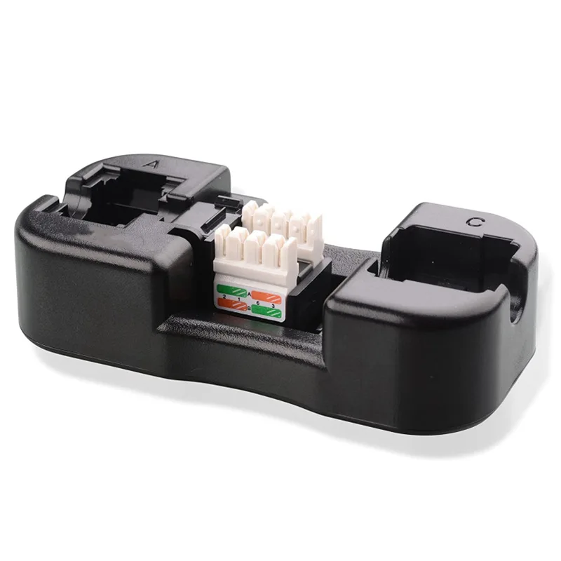 Universal Rj45 Cat6 Cat5e Rj11 12 Keystone Jack Soco para Baixo Suporte do Módulo de Ferramenta de Fiação - Imagem 6