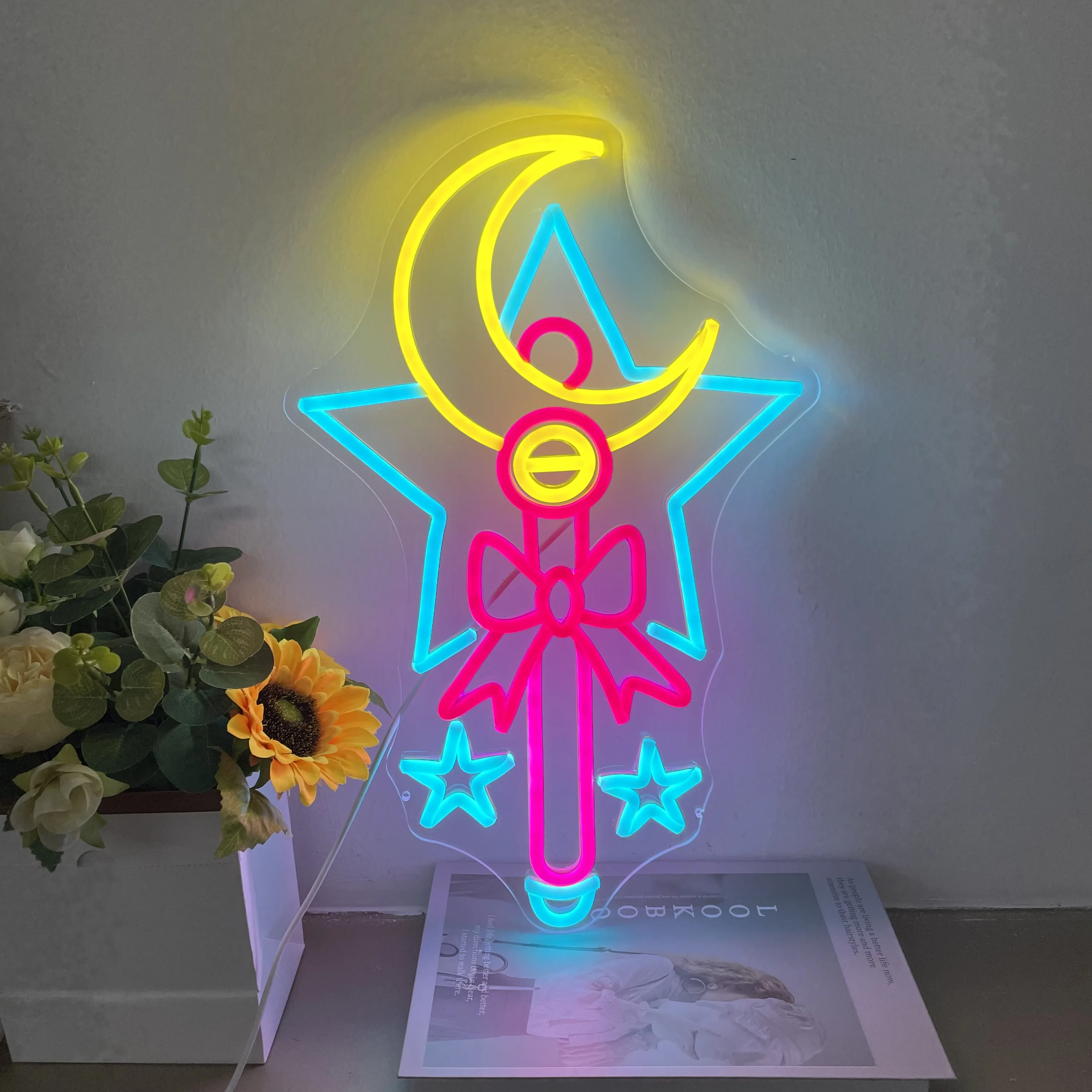 

Аниме неоновая вывеска, японские светодиодные светильники, Настенный декор, мультяшная девушка, дети, спальня, ночник, подарки на день рождения, Свадебная вечеринка, бар