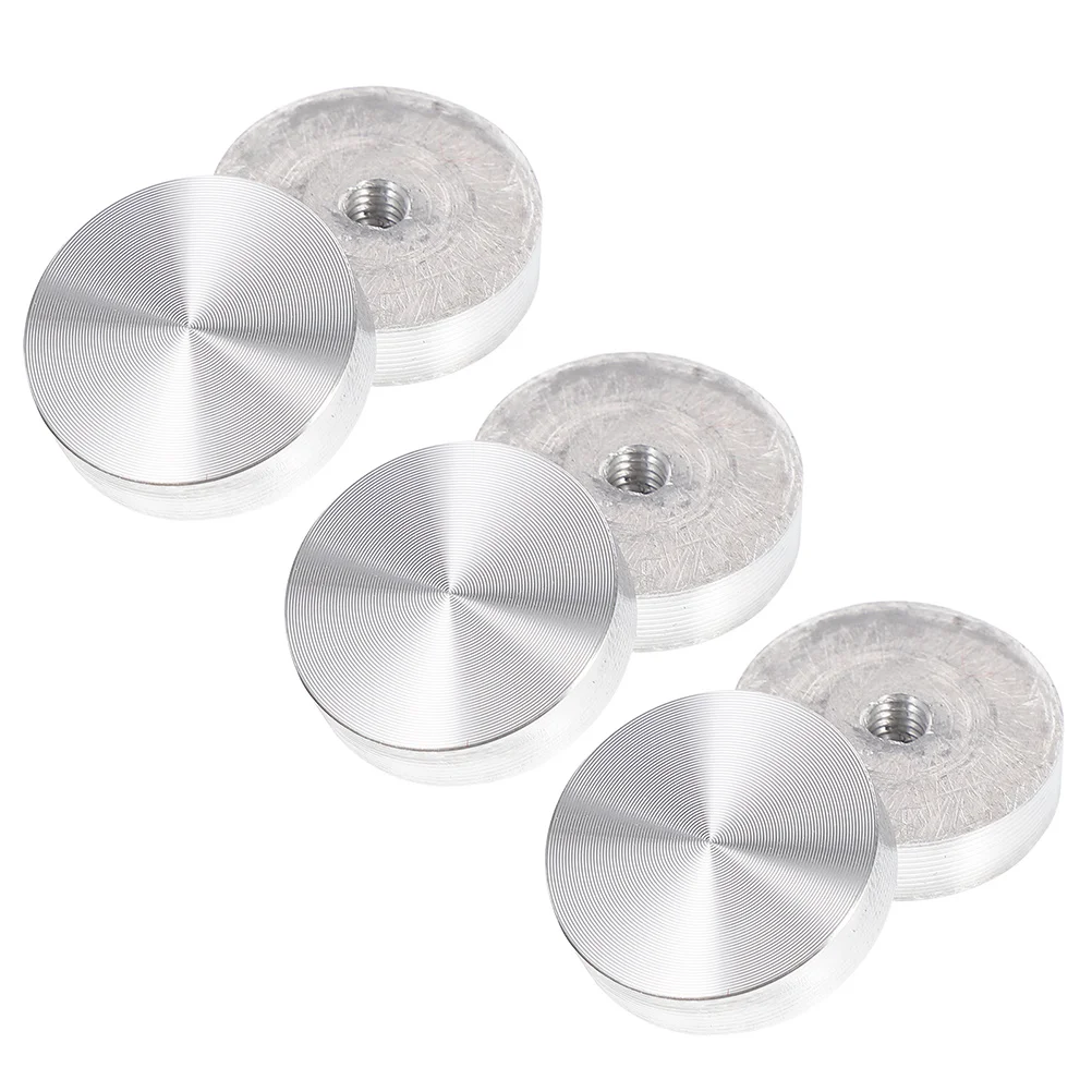

6 шт. Твердые алюминиевые серебряные диски для торта круглые стеклянные Топы адаптер ярлык кофейная фотография