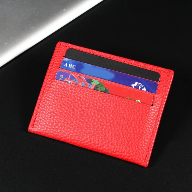 

Leather Pocket Wallet Cash Holder Solid Color Credit Card