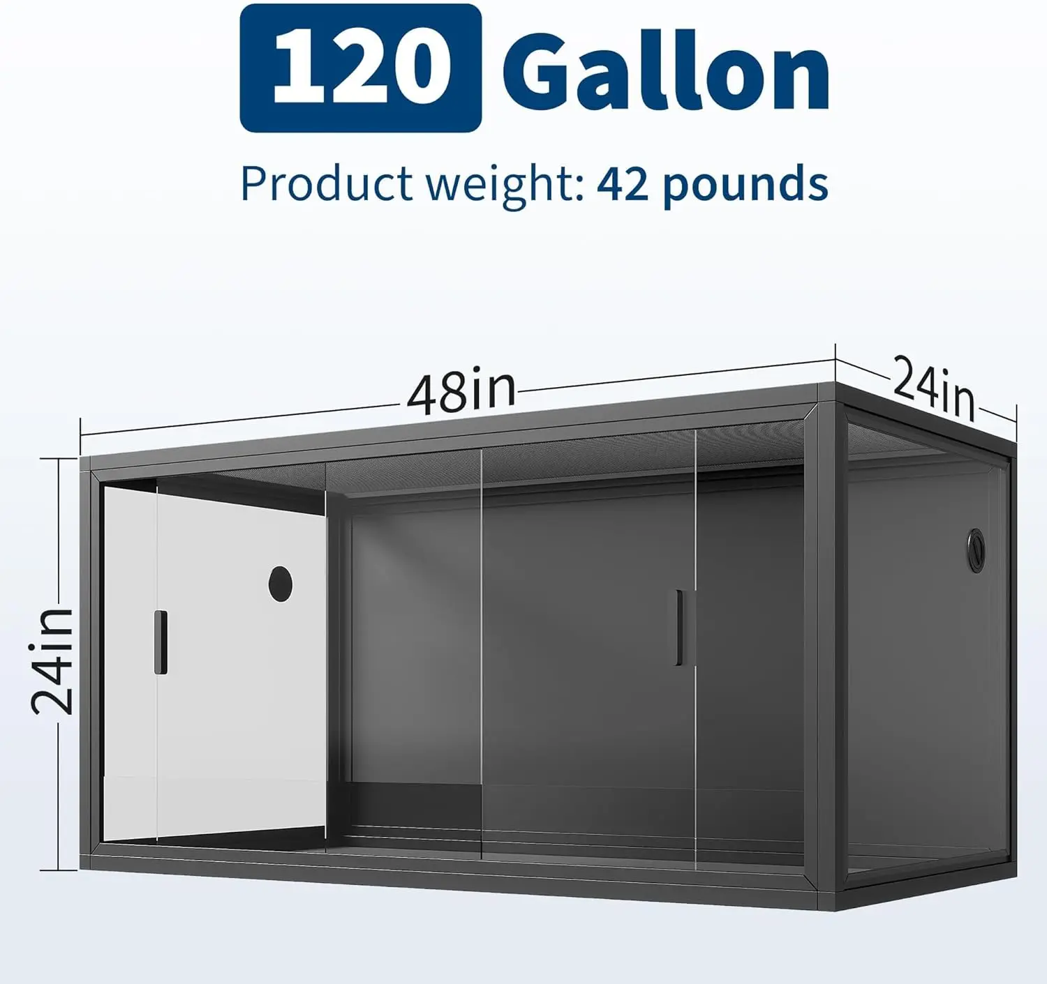 120 Gallon Reptile Terrarium, Bearded Dragon Tank 4ft x 2ft x 2ft, Reptile Enclosure with Sliding Glass Doors & Screen Ventilation Top for Lizard, Chameleon, Snake,Snake Enclosure with Easy Assembly 7