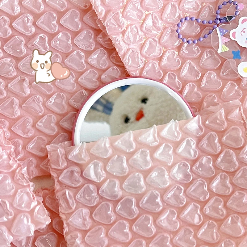 10pcs Heart Shaped Bubble Mailers Padded Envelopes Self-Seal Packaging Bags Business Shipping Shockproof Packaging Bag