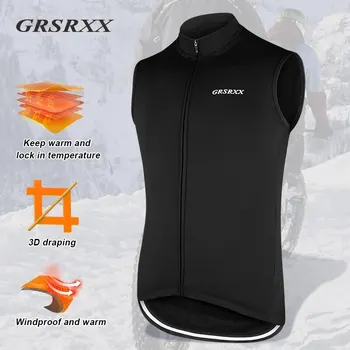 GRSRXX Winter Thermal Cycling Jacket MTB Bike Coat Bicycle Clothing Sleeveless Cycling Jerseys Ciclismo Jackets Men Women