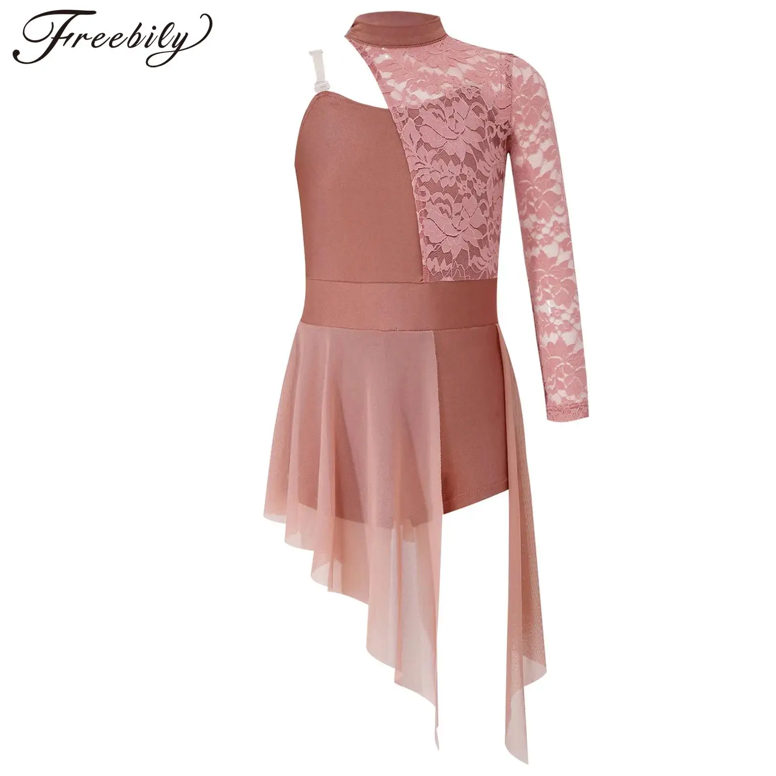 Freebily Justaucorps Gymnastique Fille Tenue Robe Patinage