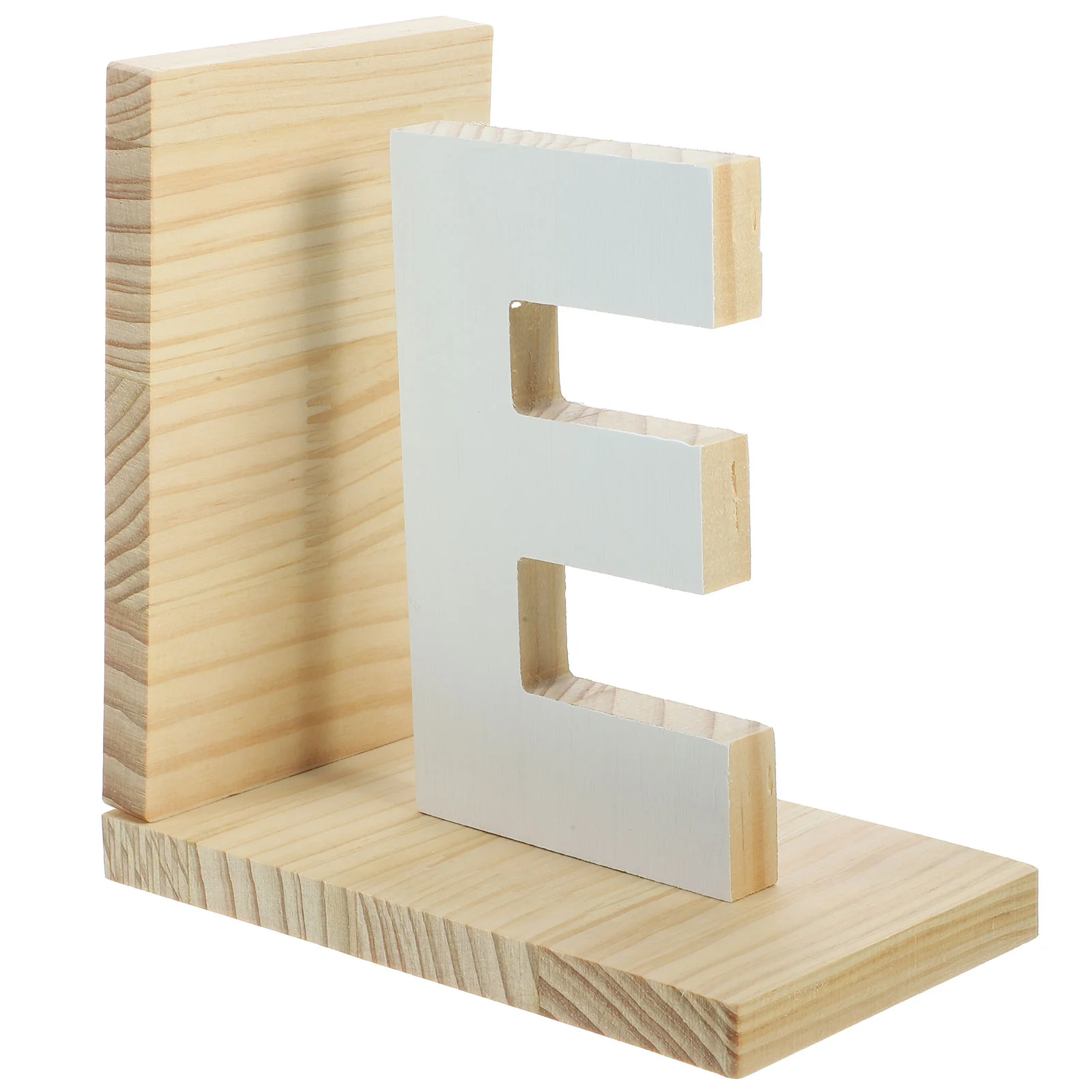 

Book Shelfs Organizer Letter Ends Crafted Wood File Stands Holders for Shelves Bookend Wooden