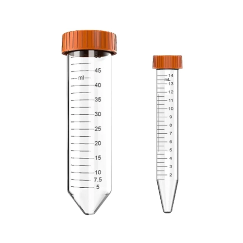 

25Pcs 15ml 50ml Centrifuge Tubes with Screw Caps, Conical Test Tubes Graduated Tubes Plastic Tubes Sample Storage Vial