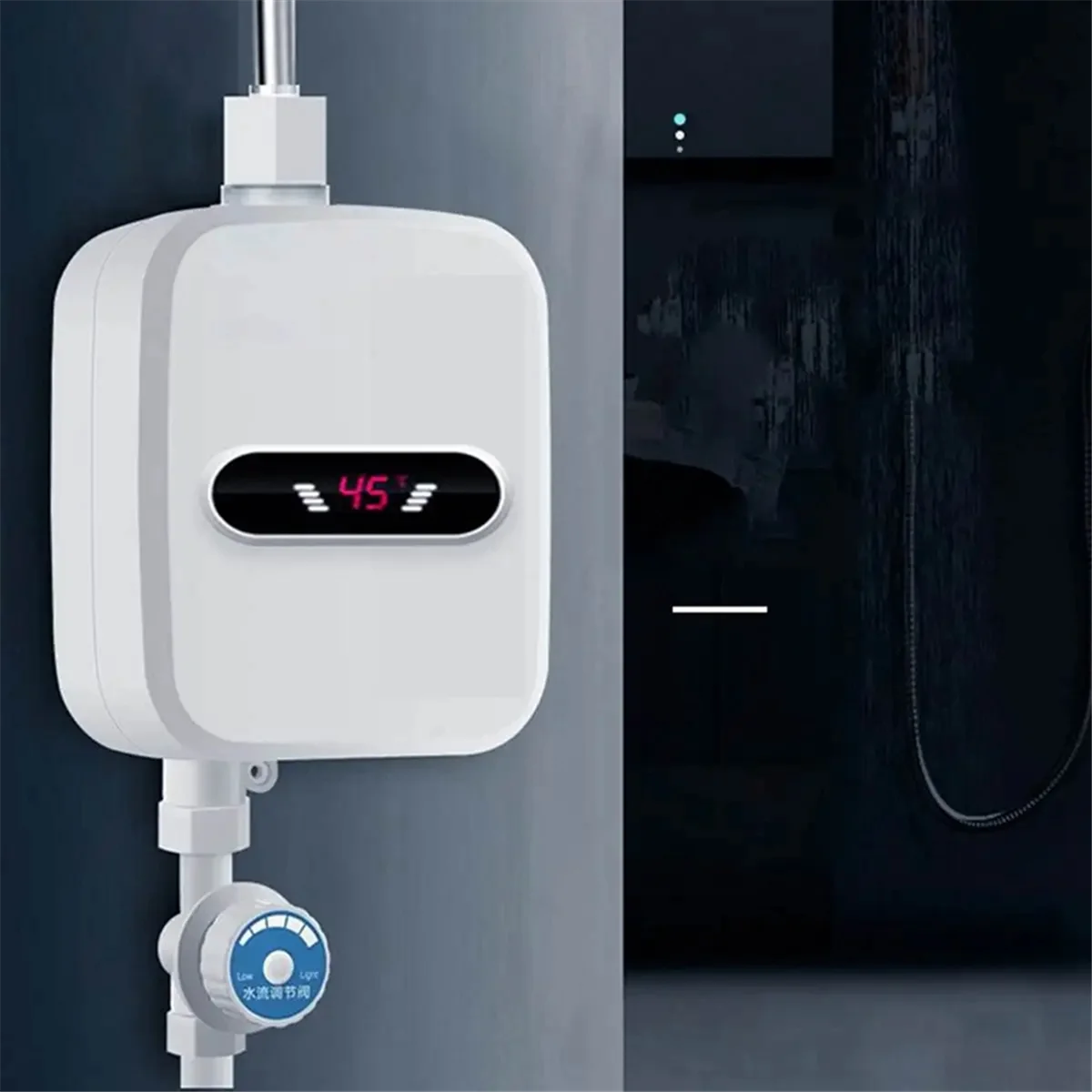 Instant Water Heater Shower Bathroom Faucet Plug Hot Water Heater 3500W Digital Display for Country House US Plug HOT
