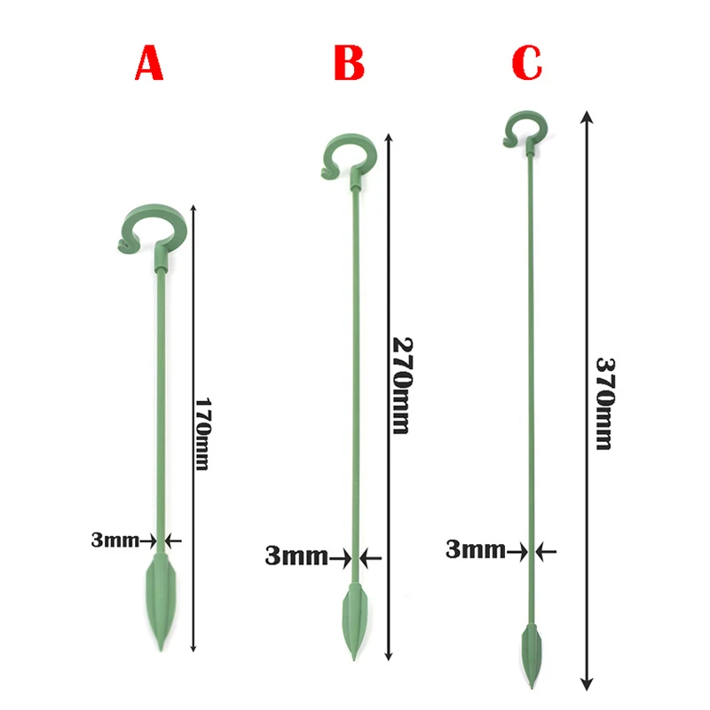 5pcs Plastic Plant Stand Rack Flower Support Pile Greenhouse Arrangement Fixed Rod Indoor Plant Vegetable Holder Bracket