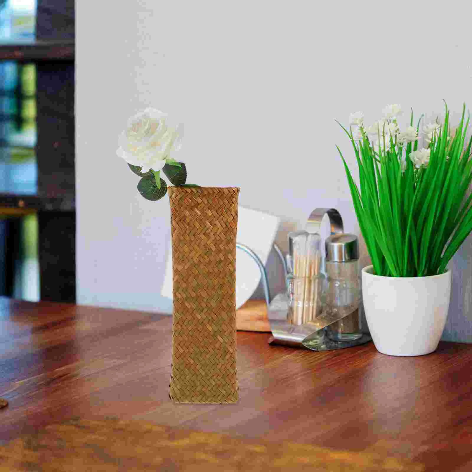 Natural Straw Flower Vase 2