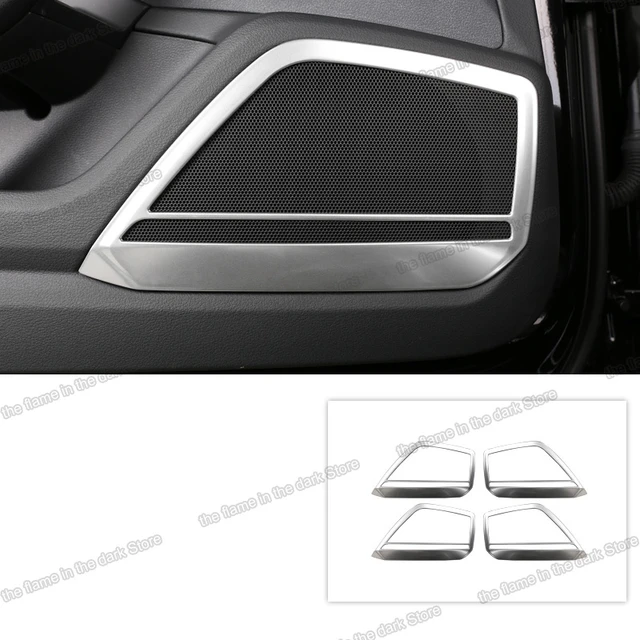 Carbon fiber Car audio Tür Sound Schneidet Lautsprecher rahmen für Audi A6  C8 2019 2020 2021 Zubehör Auto Dekoration 2022 a7 avant - AliExpress