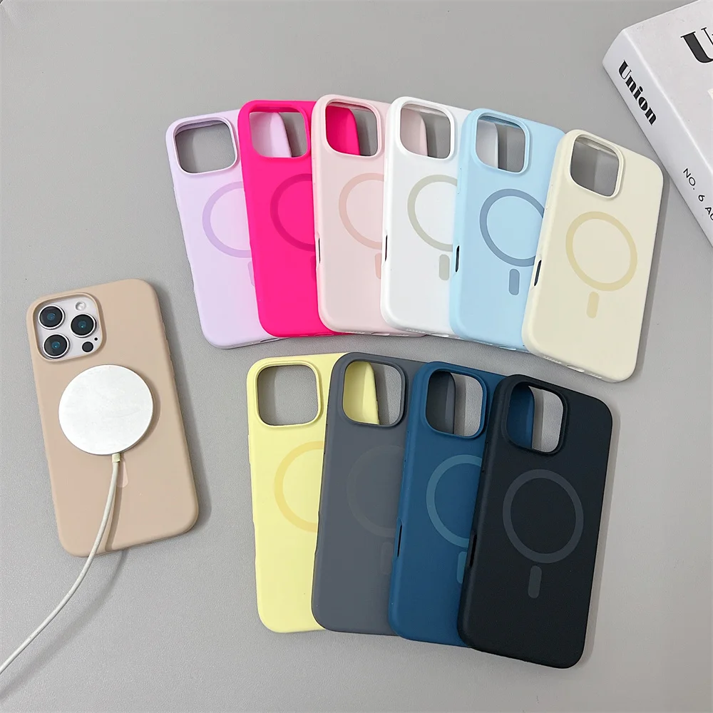 Premium Liquid Silicone Magnetic Phone Case with MagSafe Compatibility