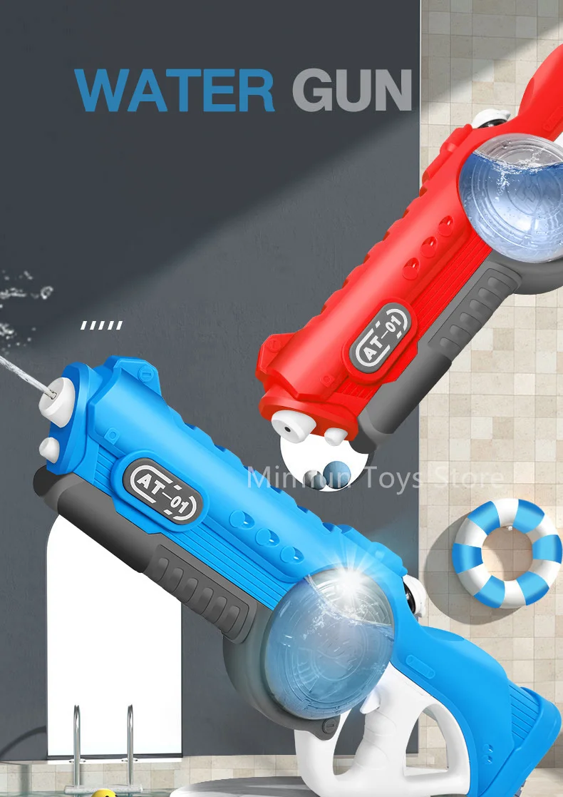 Pistolet à Eau Electrique, Pistolet à Eau Avec Absorption Automatique De L'eau, Jouets Pour