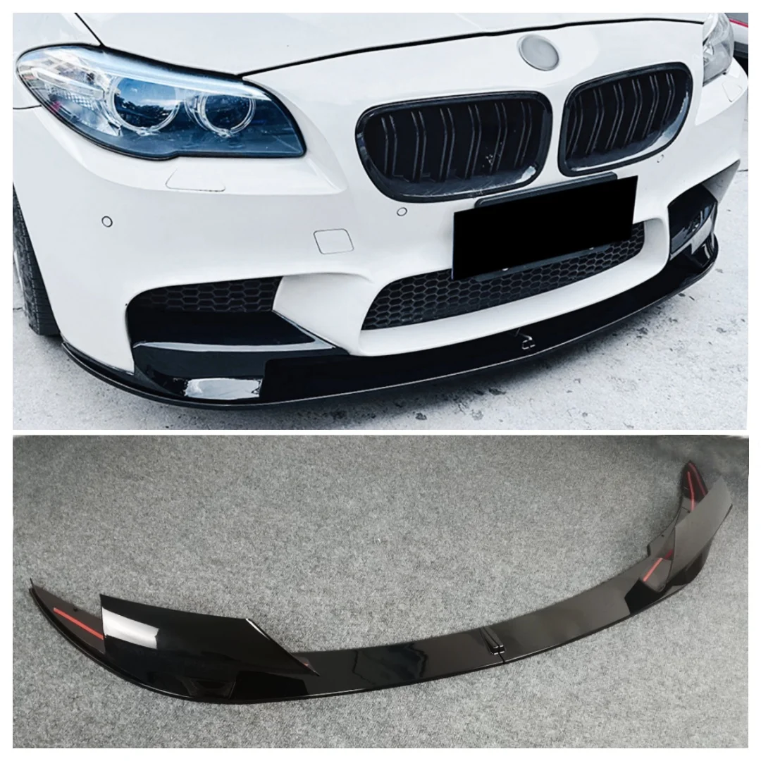 BMW 5 시리즈 F10 F11 M5 2011-2017용 프론트 범퍼 립 카나드 안개등 그릴 스포일러 턱 보호 외장 디퓨저 스플리터