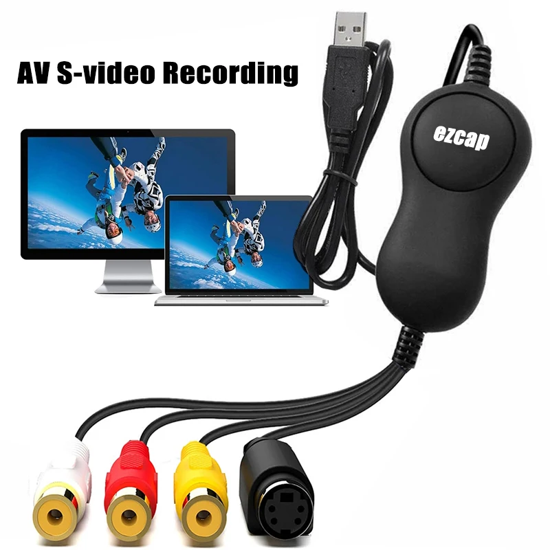 Ezcap159 Usb 2.0 Scheda Di Acquisizione Audio Video, Lettore Vhs Videoregistratore Tv Box Per Convertitore Dvd Per Windows Mac Os 10.14 Win10 64Bit O 