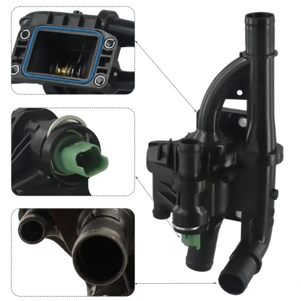 1675627, 9M5Q8A586BA, 9670253780, Car Engine Coolant Thermostat Housing For Citroen Berlingo C2 C3 C4 C5 Ford B-Max Mazda 2 3 5