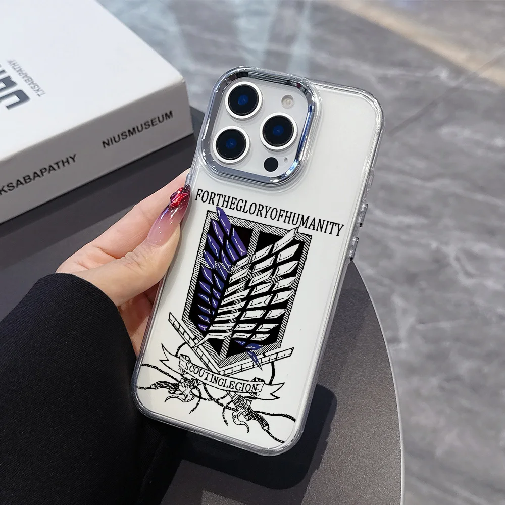 Transparent Anime Attack on Titan Phone Case Cover