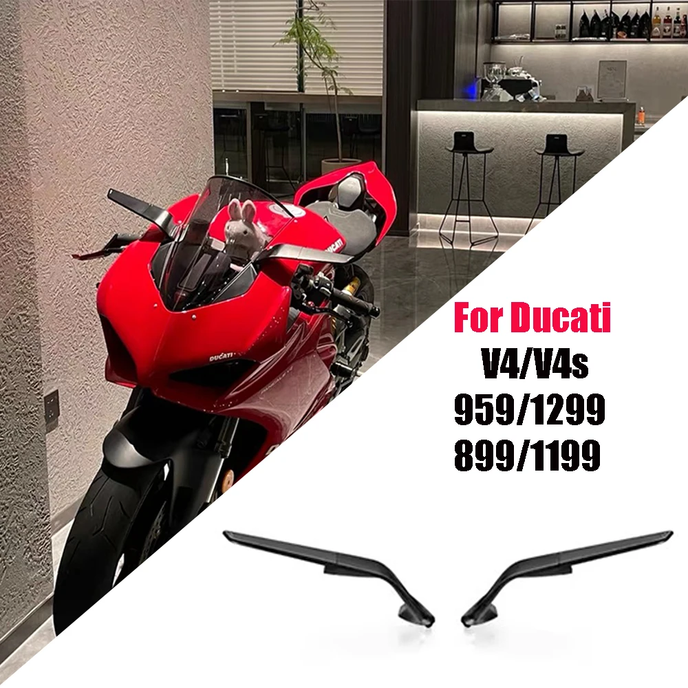 

Motorcycle Stealth Sport Winglet Adjustable Swivel Mirrors For Ducati Panigale V2 2020-2024 Rearview Mirror Panigale V4 20-24