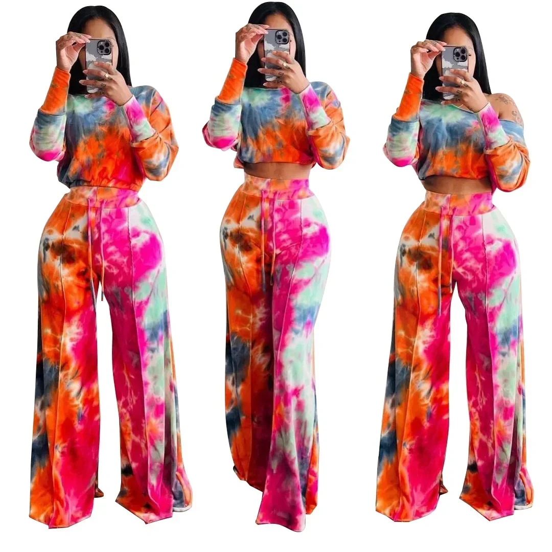 Autumn Two Piece African Clothes for Women African Long Sleeve Print Top Long Pant Matching Sets Dashiki African Clothing S-3XL
