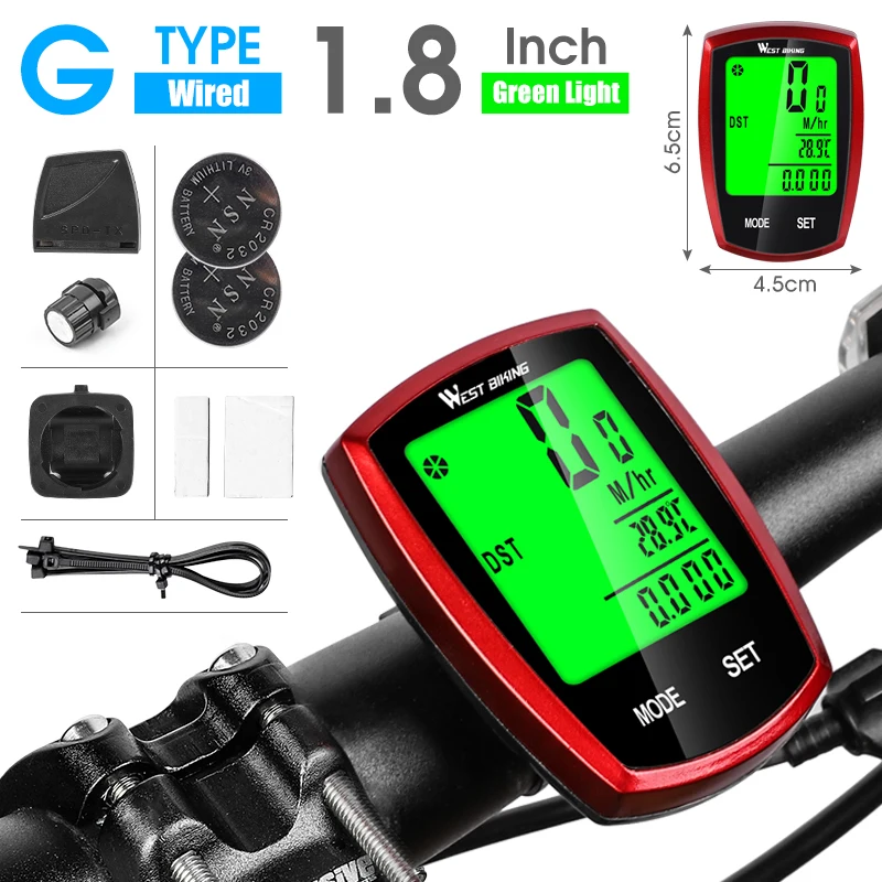 Vélo Vélo Vélo Cycle Ordinateur Odomètre Compteur Imperméable Noir_ZXCPJ * 350 - Sport