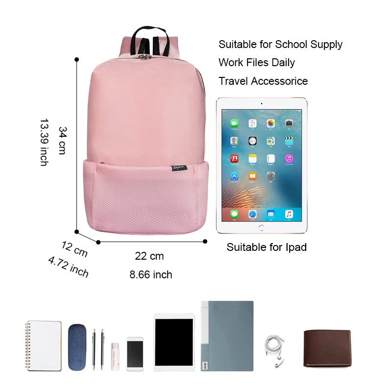 WEPLUS Backpacks for Women Casual Sports Travel School Backpack  Waterproof Small 10L College Mesh Bag
